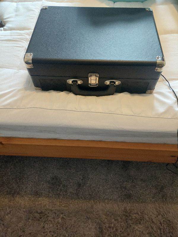 Record player in case electric