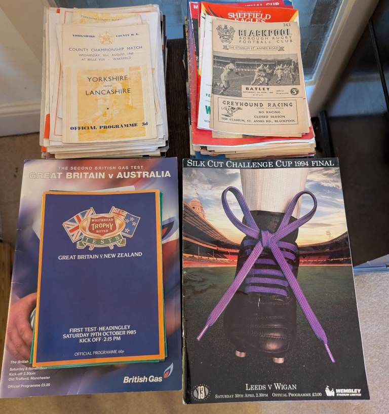 200 Rugby League programmes 