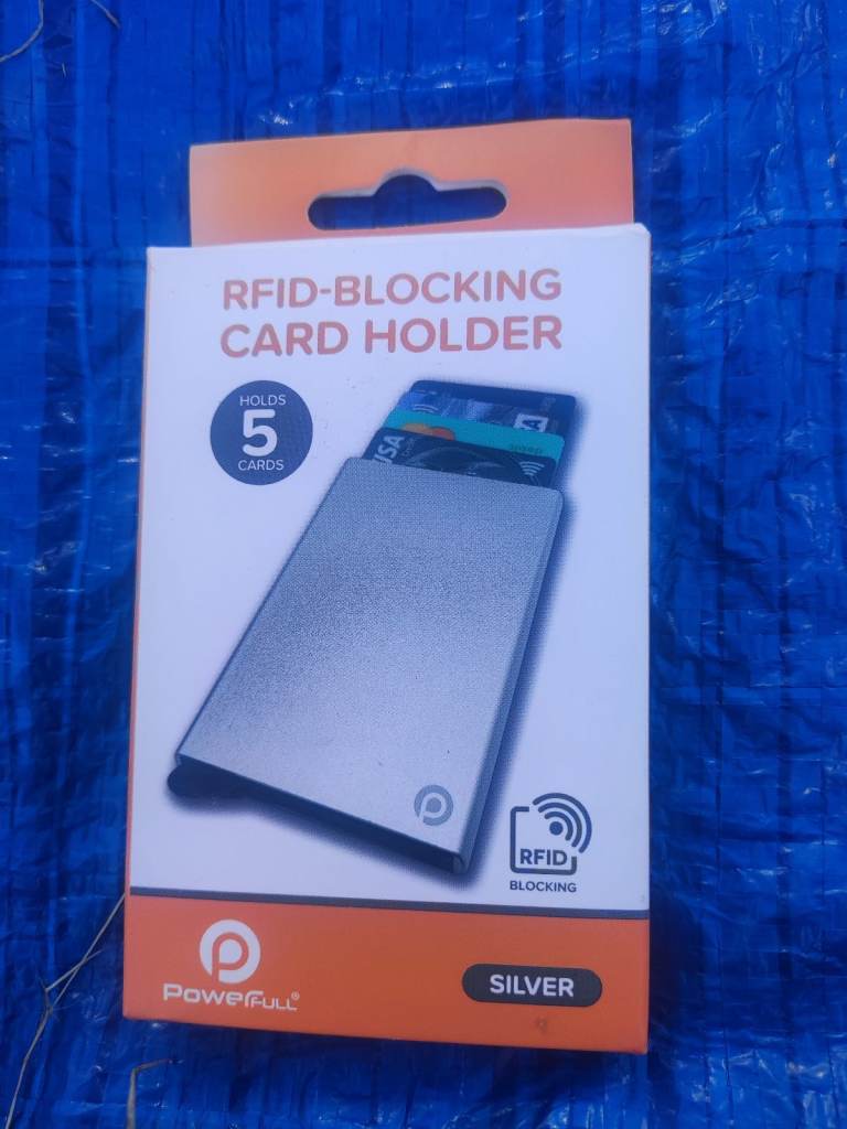 🔐 Brand New RFID-Blocking Card Holder – Silver