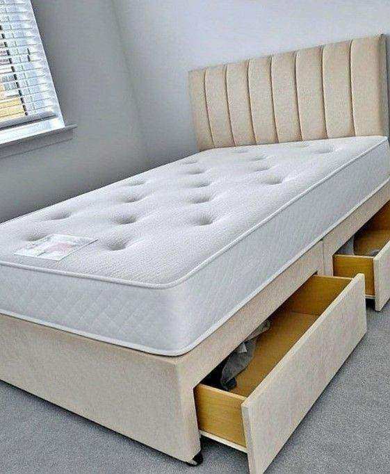 Brand New Double 4ft6 Divan Bed Base With Mattress Same Day Delivery Order Now C O D ~~