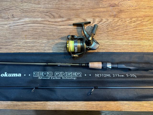 okuma dead ringer lure rod Fishing Tackle Okuma Silver Slayer Tarpon 24 Ton Carbon Blank UFRII Tip Durable Lightweight Rod, SLAY-S-701XH-FG, Black, 7' XH : Sports & Outdoors prevents inserts from popping out Jigging rods feature a split cork rear grip for reduced weight Trolling rods feature durable shrink tube rear grip configuration Okuma Deadringer 5500 Spinning Reel
