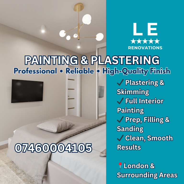 Professional Painting & Plastering | High Quality Work | London