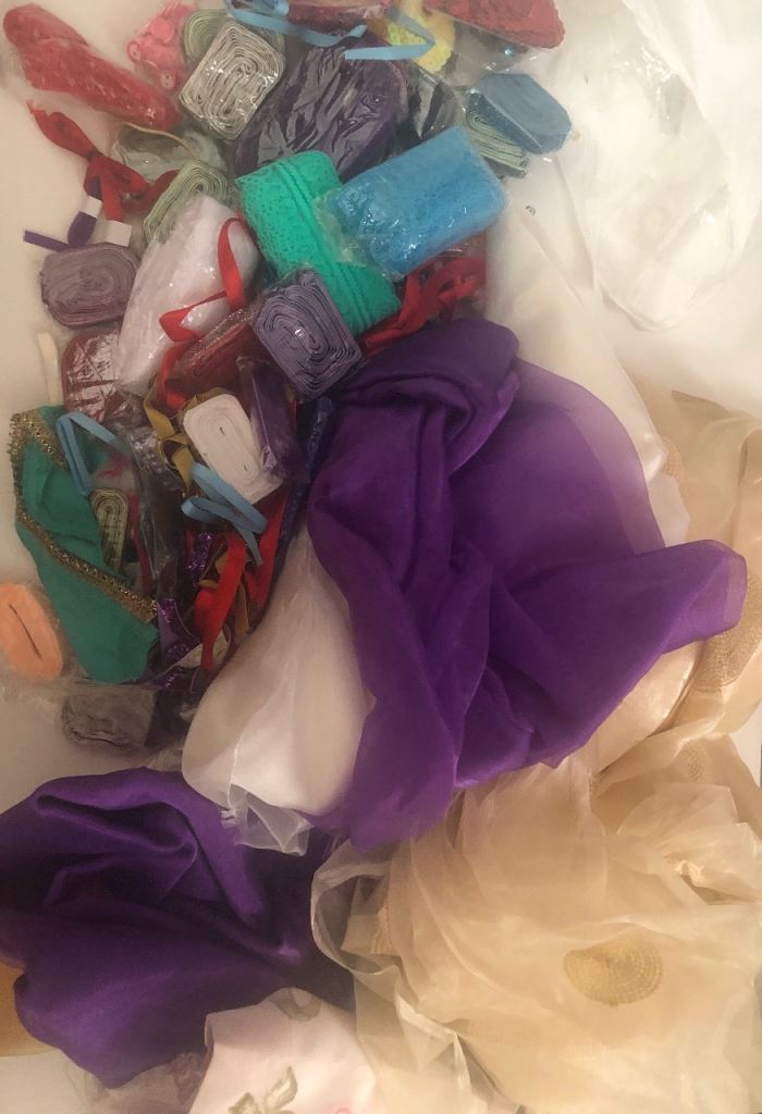 Title: Mixed Craft Supplies – Ribbons, Lace, Sequins & Trims Bundle