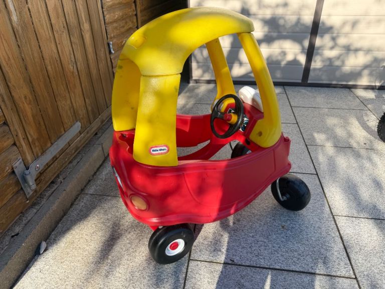 Little tikes crazy coupe red and yellow car classic kids toddler car