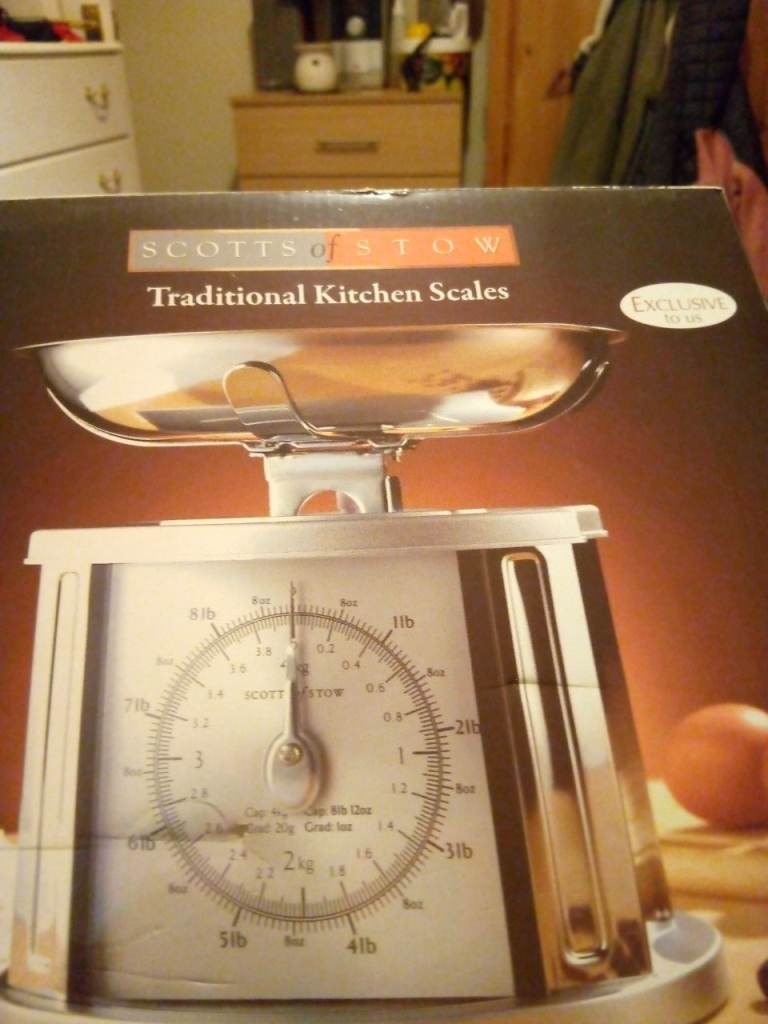SCOTTS of SLOW Traditional Kitchen Scales - Silver Metal, New