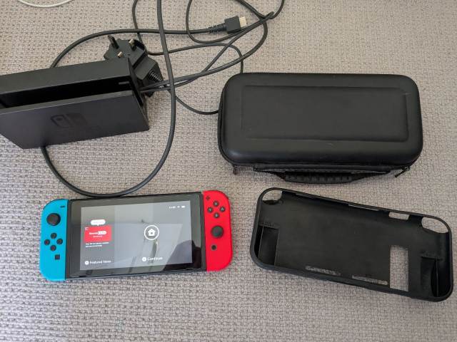 Nintendo Switch V1 (HAC-001) and 256GB micro sd card, £120.00 for Sale