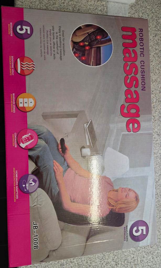 New Robotic Massage Cushion with Heat and 5 Massagers