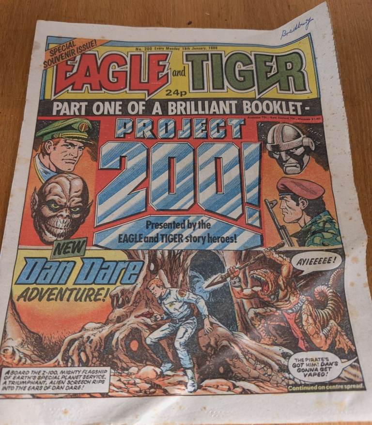 EAGLE AND TIGER #200 18TH JANUARY 1986 IPC MAGAZINE BRITISH WEEKLY COMIC