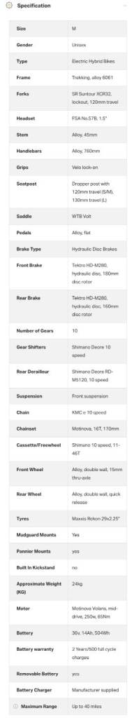 VOODOO Mambo-E, 18" MEDIUM FRAME, electric bike 36V trekking E-Bike Mid Drive motor MTB Dropper Post