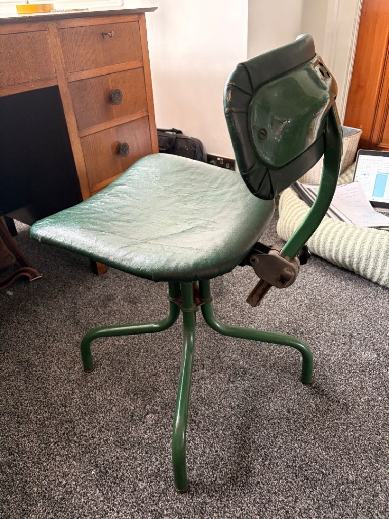 Leather antique chair