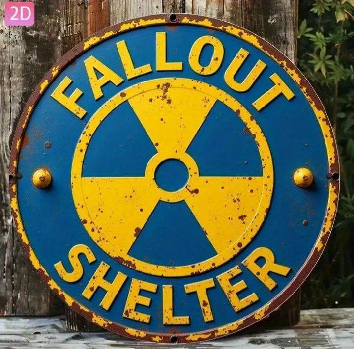 Fallout Shelter Metal Sign