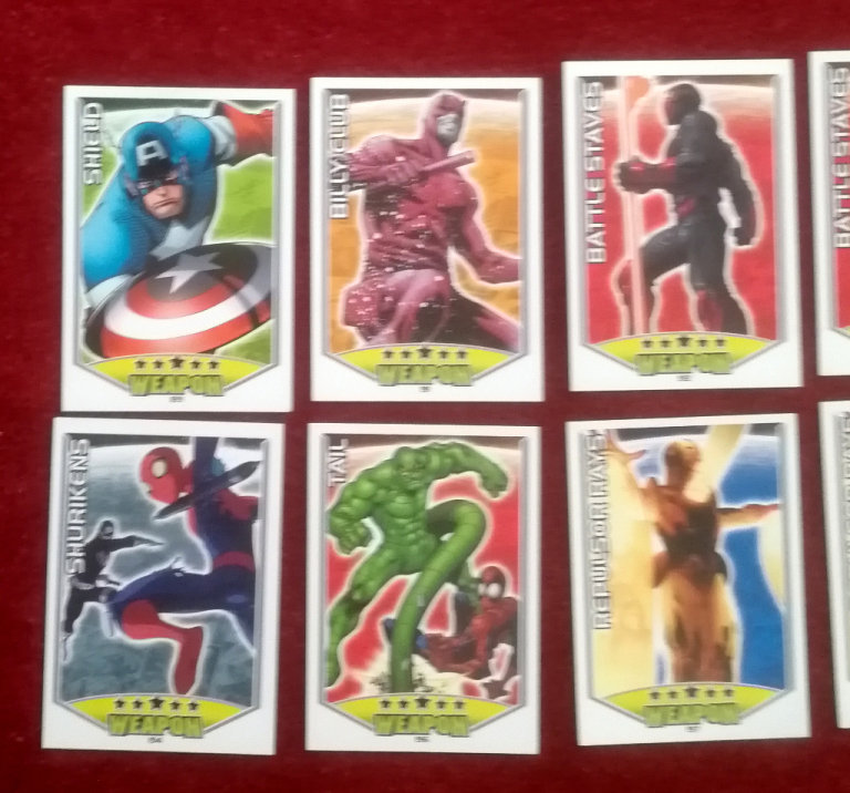 TOPPS Hero Attax Marvel Universe 114 Cards Hero Villain & Weapon 2011