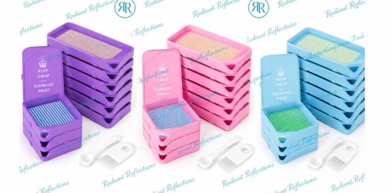 10pcs Interlocking Diamond Art Trays Kits (rr)