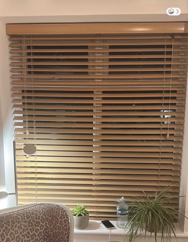 3 x Ambition Blinds Faux Wood Venetian Blinds - Oak