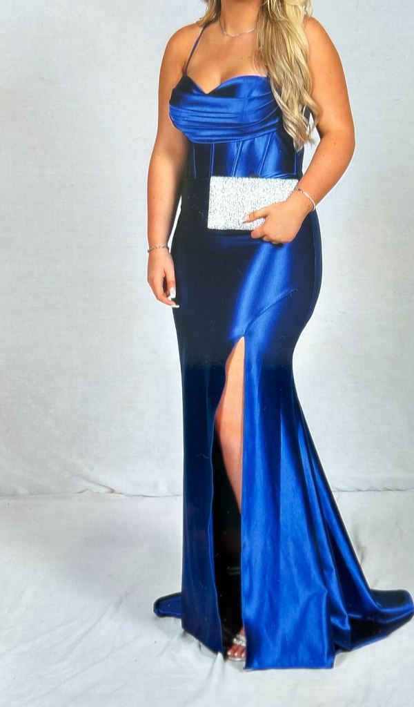 STUNNING PROM DRESS BLUE SIZE 10/12