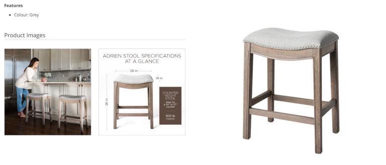New maven lane saddle grey stools