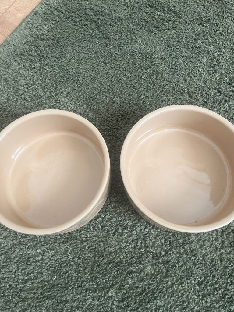 Mason cash dog bowls. 