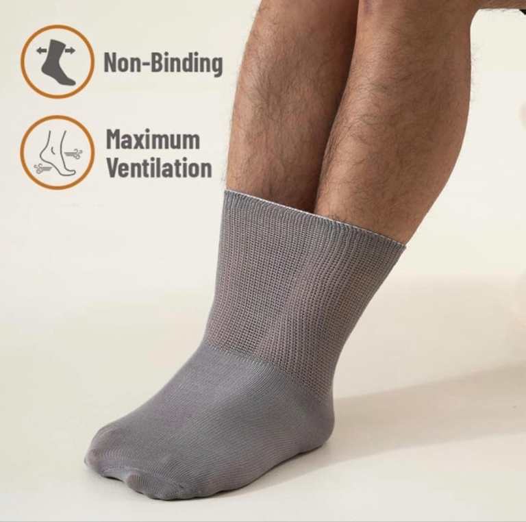 Men's Diabetes & Circulator Socks- 1 Pair Packs-Non-Binding Moisture Management