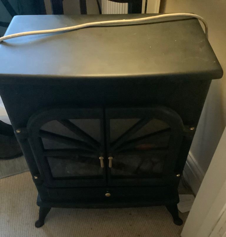 Double electric fire place with remote control 