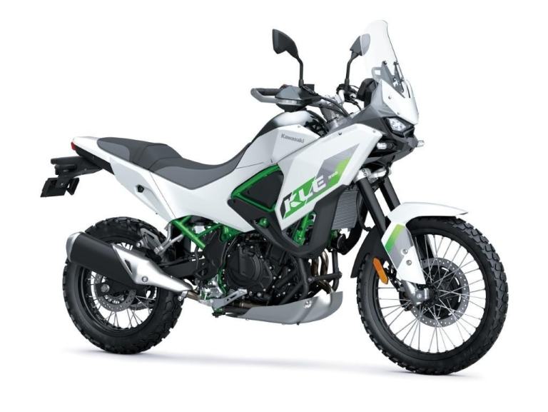 NEW 2026 Kawasaki Motorcycle KLE 500 SE Adventure White Grey Green 