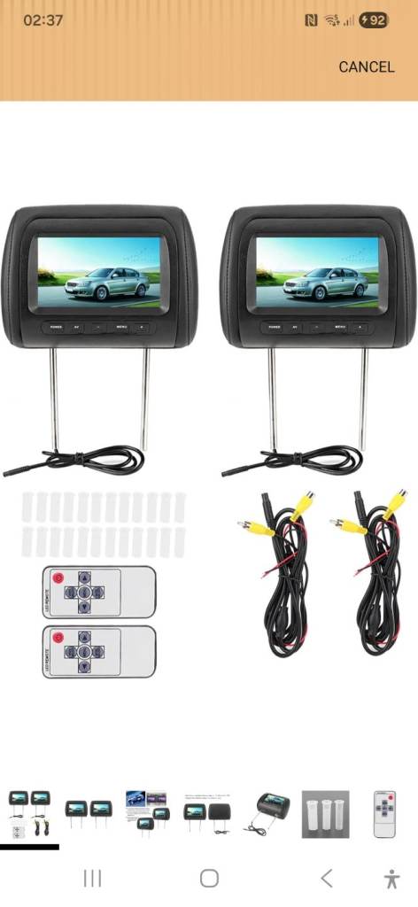 Car dvd headrests