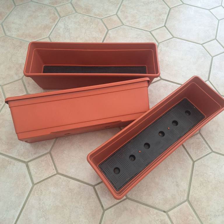 Plastic Terracotta-style Trough Planters