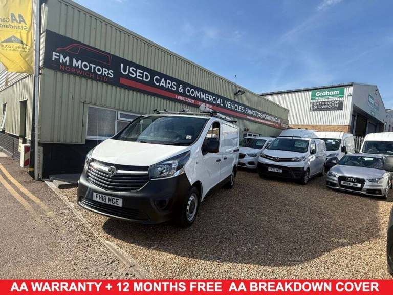 2018 18 VAUXHALL VIVARO 1.6 CDTI 2900 PANEL VAN 5DR DIESEL MANUAL L1 H1 EURO 6 (