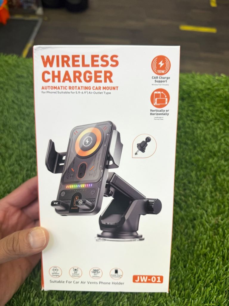 Wireless Charger Automatic Rotating Car Mount JW-01