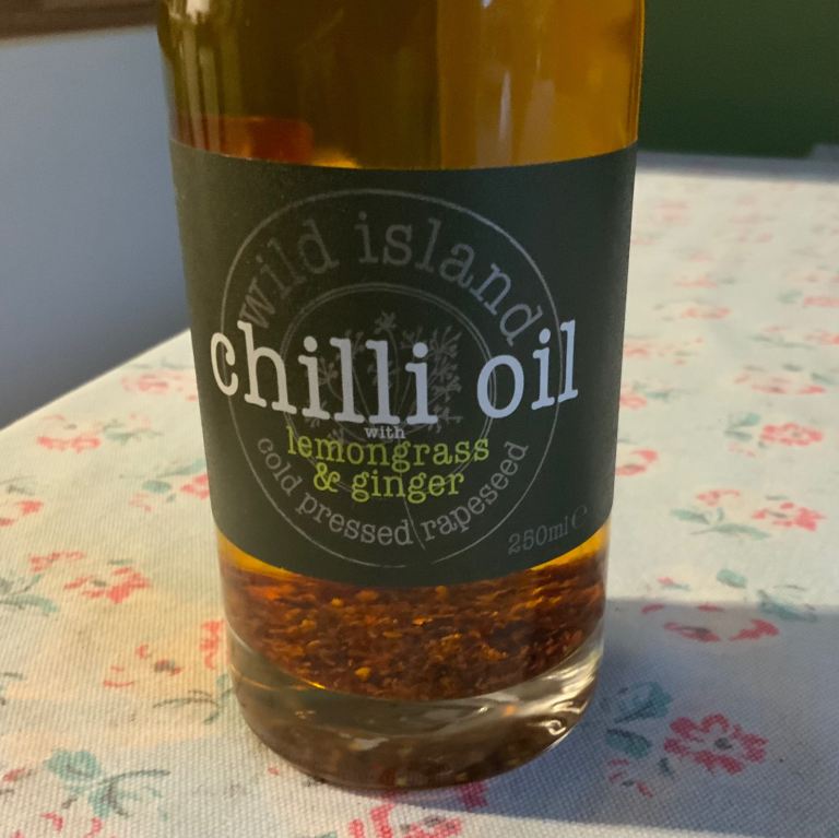 250ml infused rapeseed oil from the garlic farm Isle of Wight..