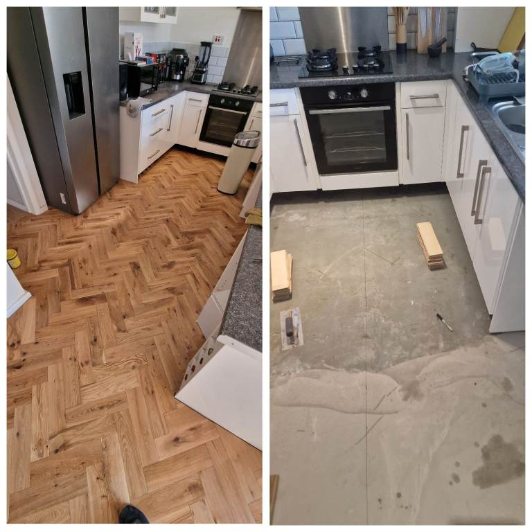 Floor fitter - laminate floor- herringbone - lvt - bathroom - kitchen 