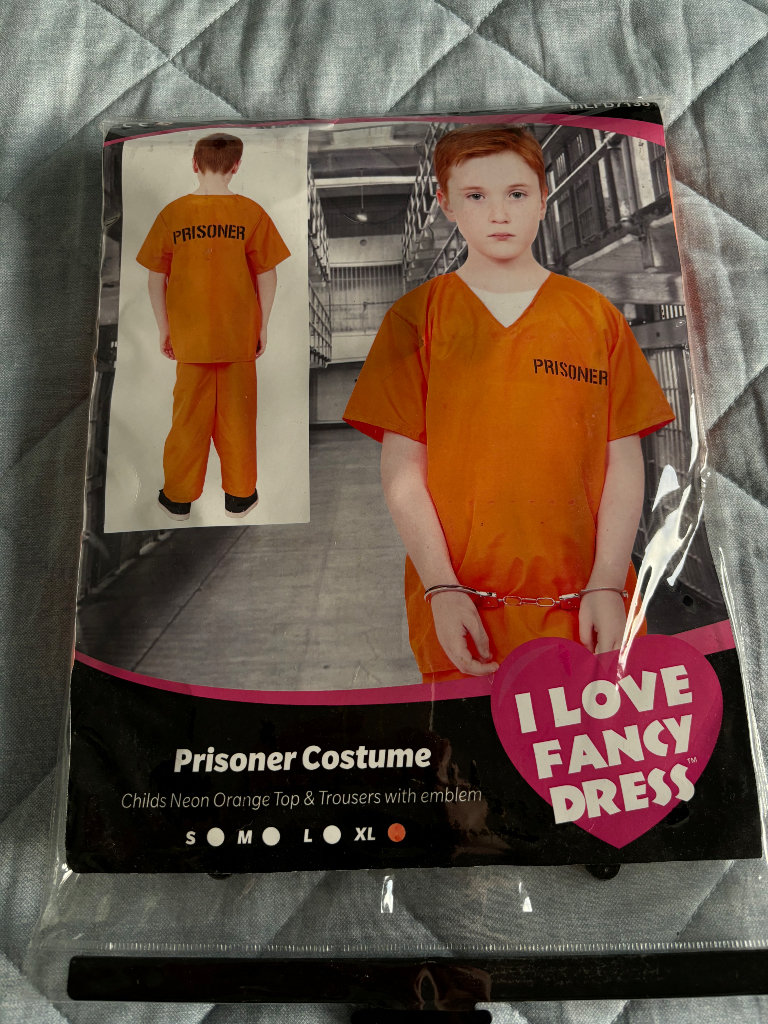 image for Boys prisoner costume XL 