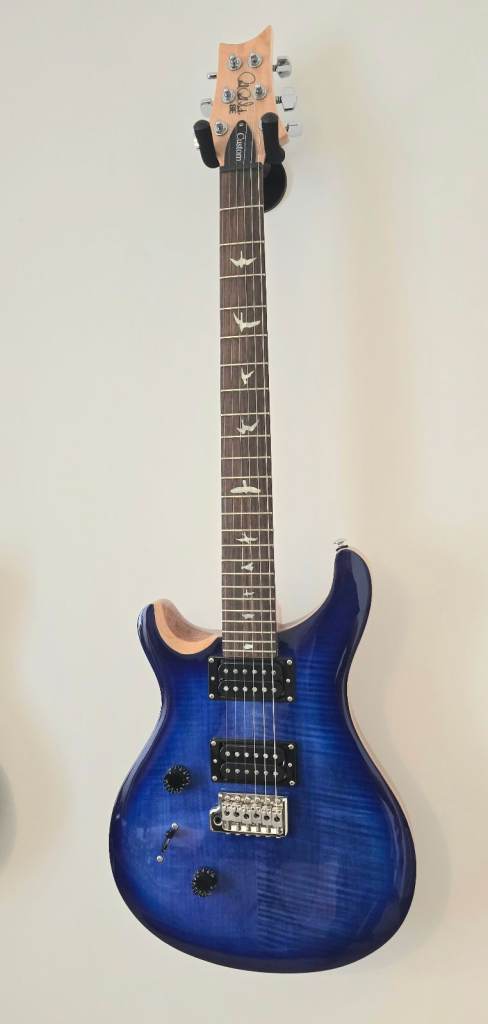 PRS SE Custom 24 Faded Blue Top Carve Left Handed