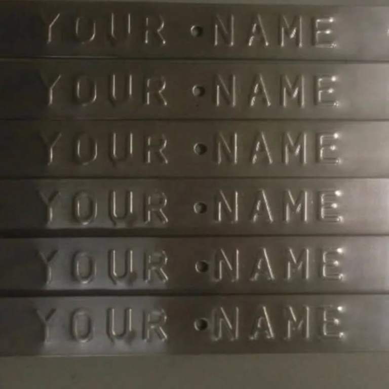 SCAFFOLD BOARD END BANDS - CUSTOM WITH YOUR NAME IN 