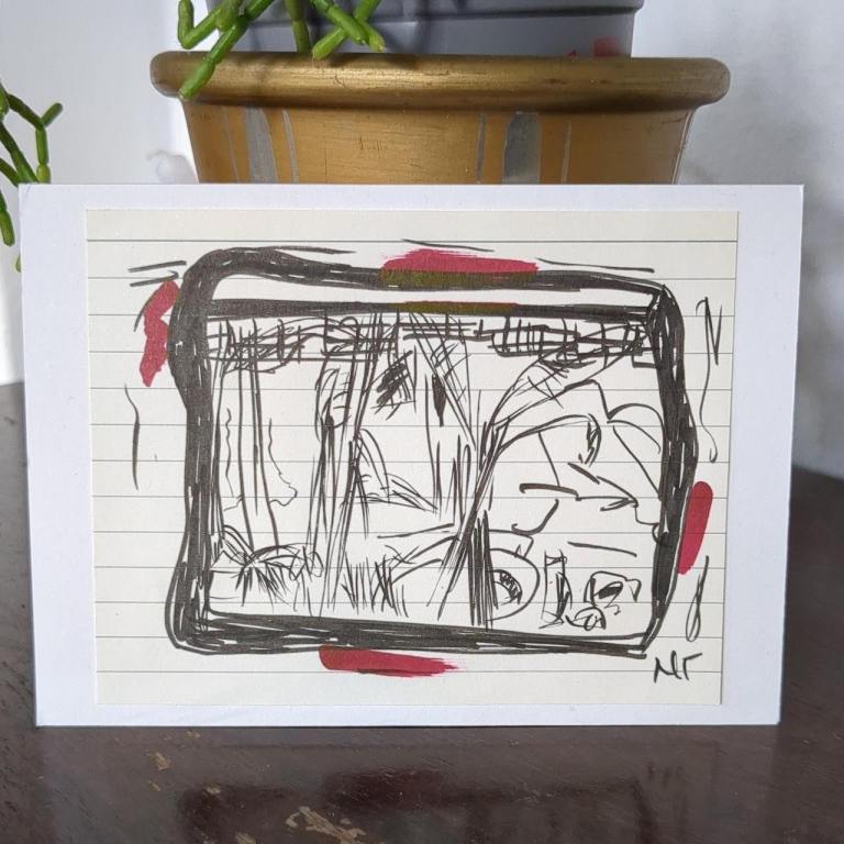 Original hand-drawn art 'Window Garden' #handdrawn    