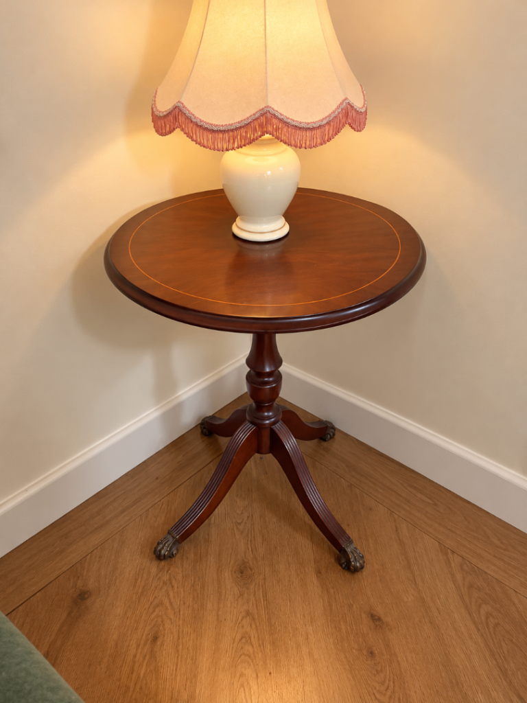 TV cabinet and round table with lamp for drawing room | in Coventry ...
