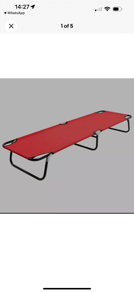 Beautiful VidaXL 41198 Folding Sun Lounger - Red - Brand New Unopened