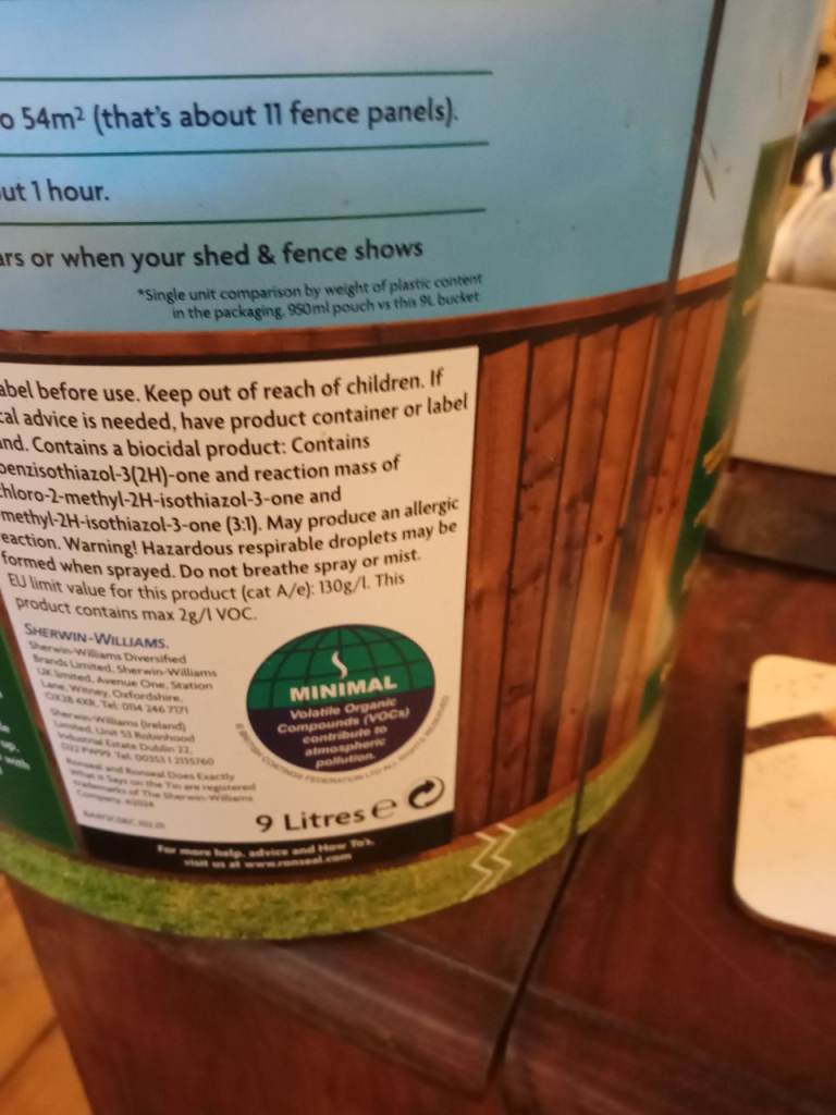 Ronseal shed and fence protector 