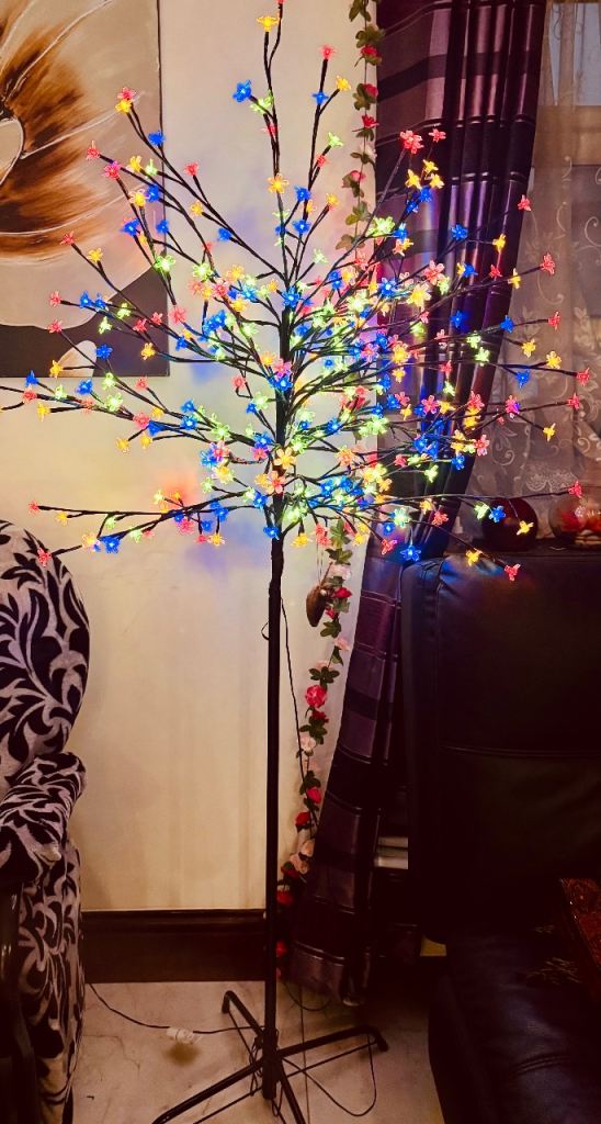 Cherry blossom multi coloured light up tree