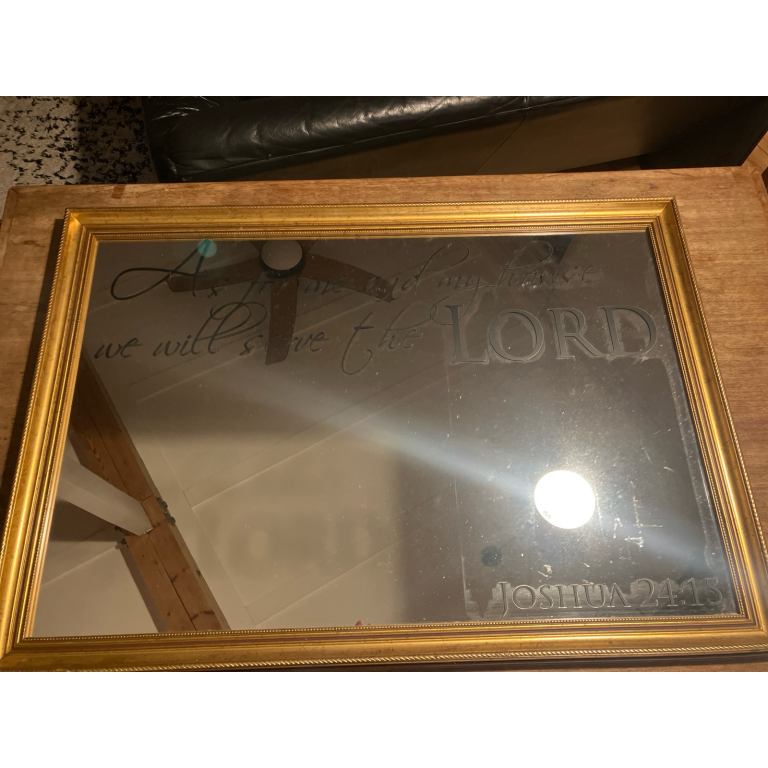 Large mirror. 70cm x 102 cm.