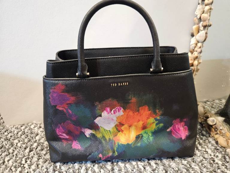 Ted Baker Sanyar large paint brush printed top handle tote bag