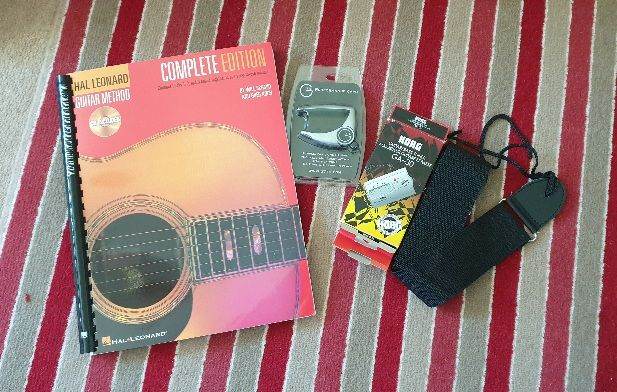 Blue Acoustic guitar  - great for beginners