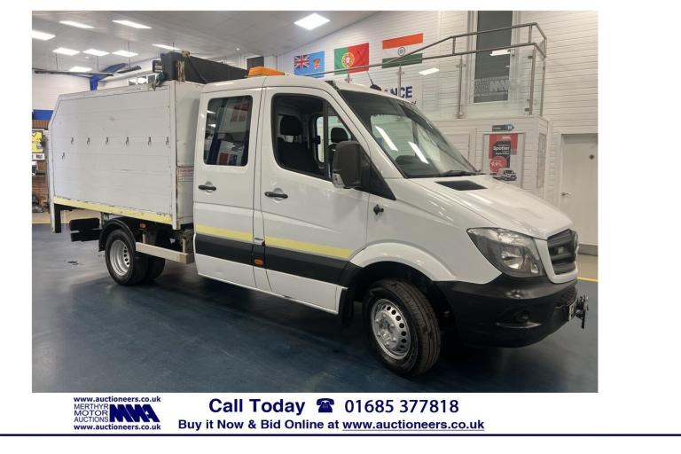 2016 Mercedes-Benz Sprinter 514 2.2CDI 143PS 6 SEAT CREW CAB TIPPER C/W DEL TAIL LIFT (EURO 6) NA...