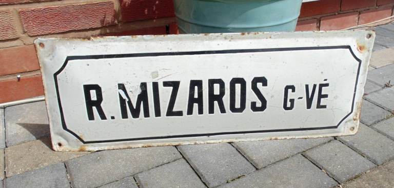 (#1185) old  enamel road sign  (Pick up or post, Dy4 area)