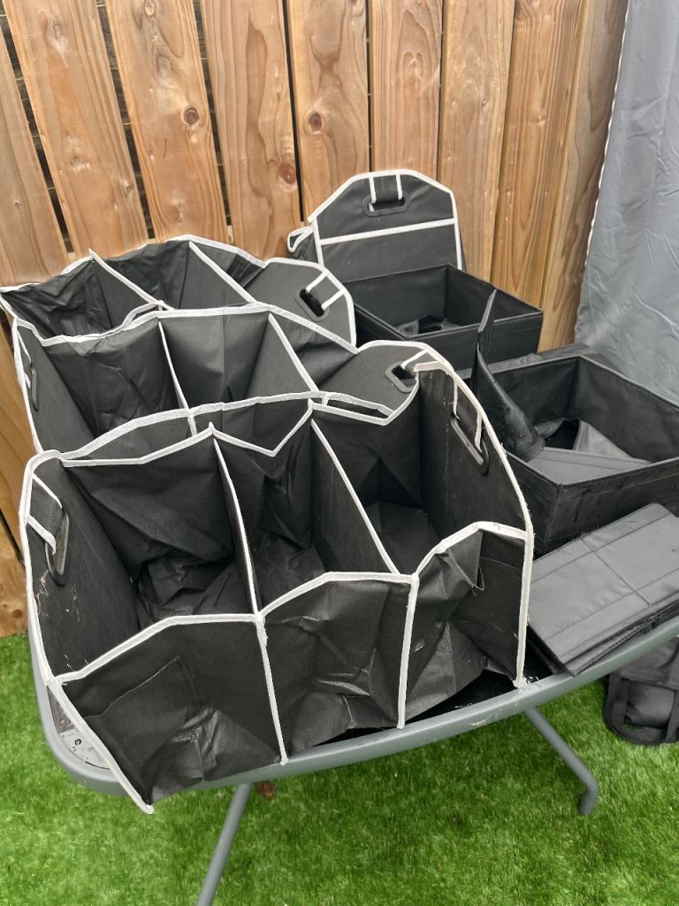Black Fabric Storage Organisers - Good Condition