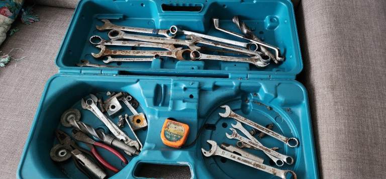 Tool box with hand tools