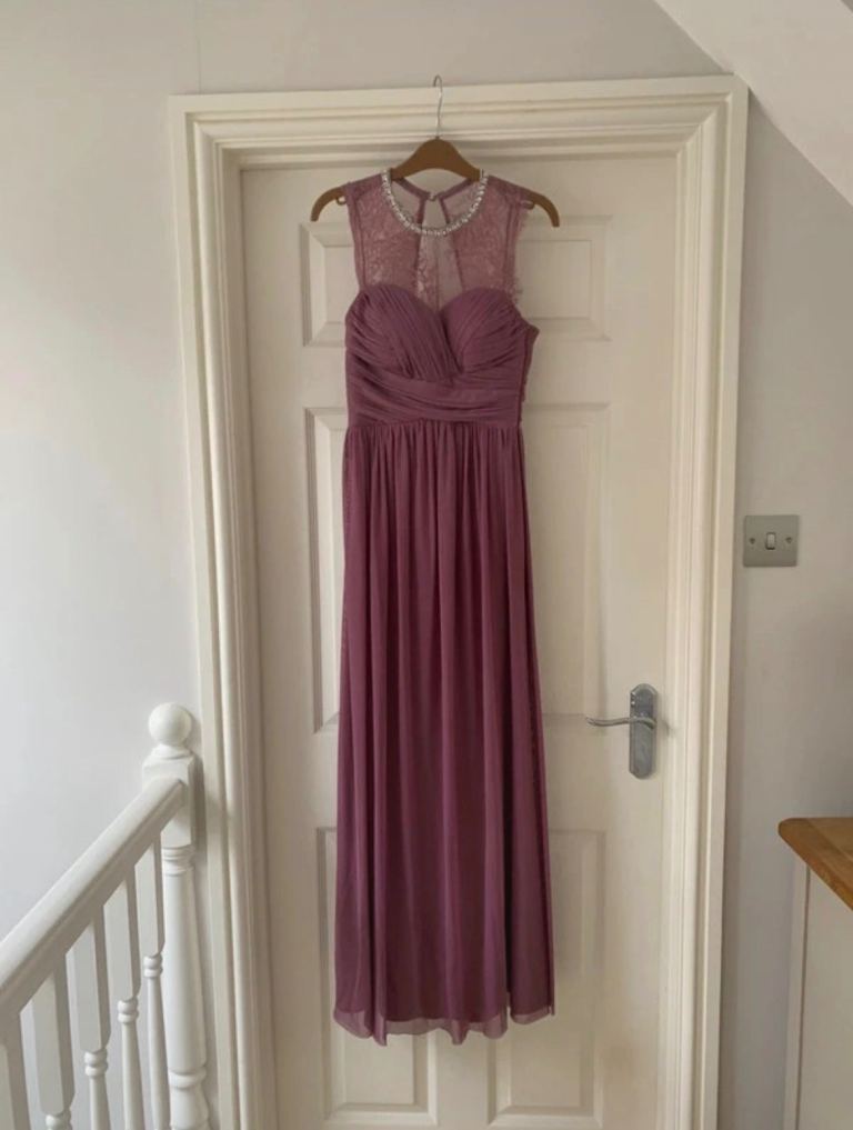Lipsy Purple Bridesmaid Dress - Size 6 (XS)