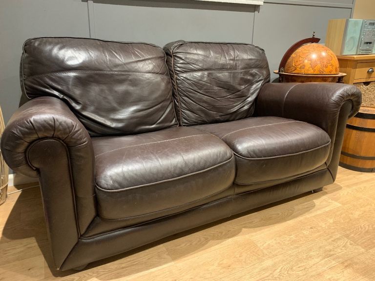 Two Seater Sofa with Footstool