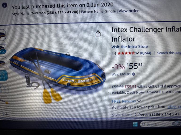 2 person Dingy plus adult life jacket 