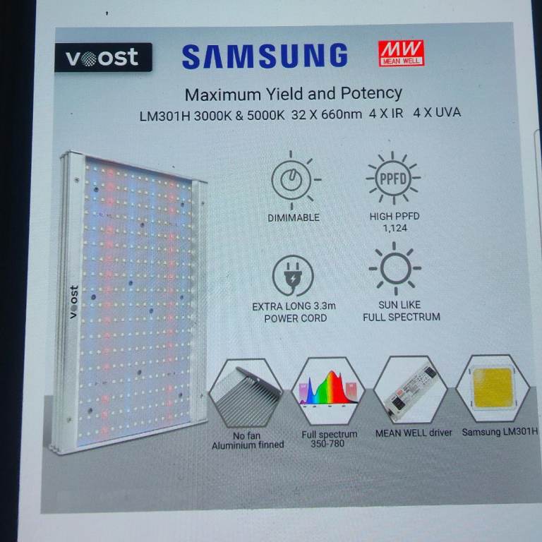 two voost 120w led grow lights 