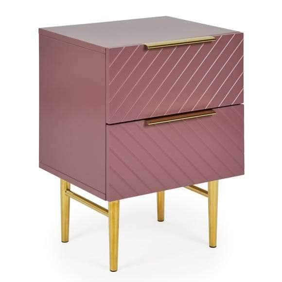 NEW - Blush Pink 2 Drawer Bedside Table - £60